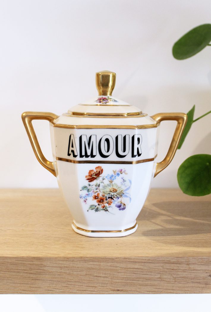 Sucrier Amour doré