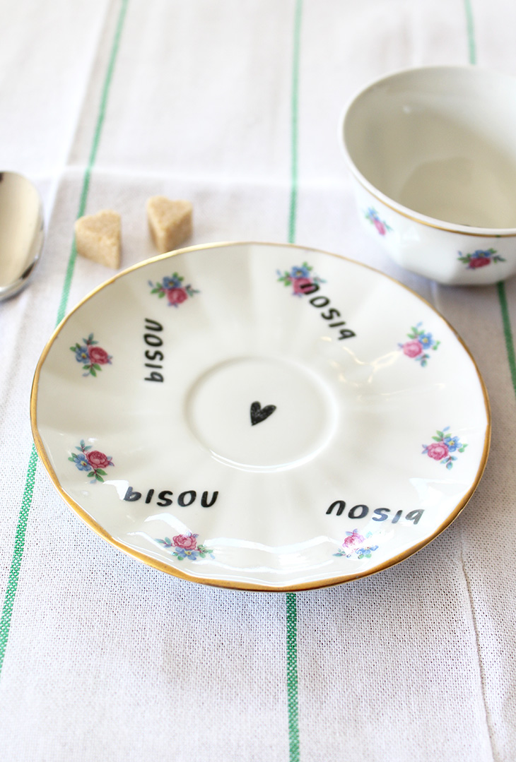 Tasse fleurie Bisou – Image 3
