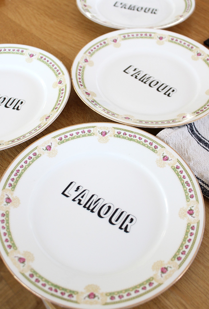 Service 4 assiettes l'Amour