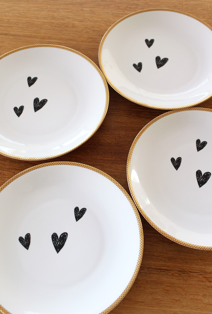 Service 4 assiettes Cœurs – Image 3