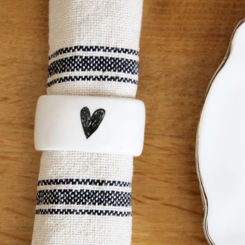 Rond de serviette Cœur