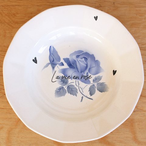 Assiette creuse La vie en rose