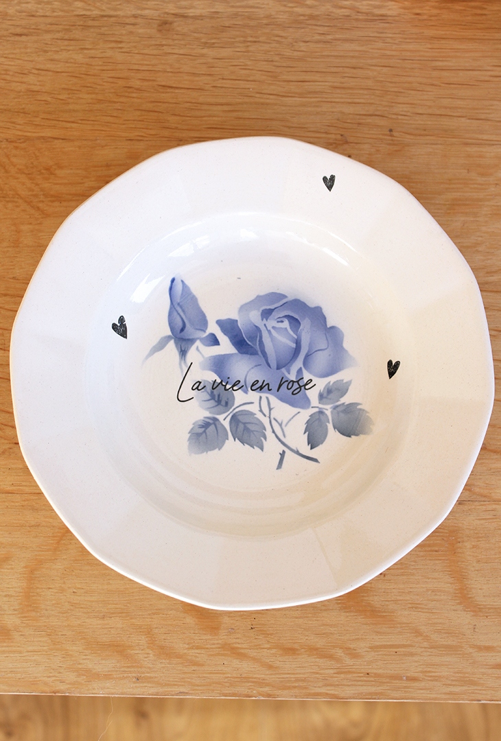 Assiette creuse La vie en rose