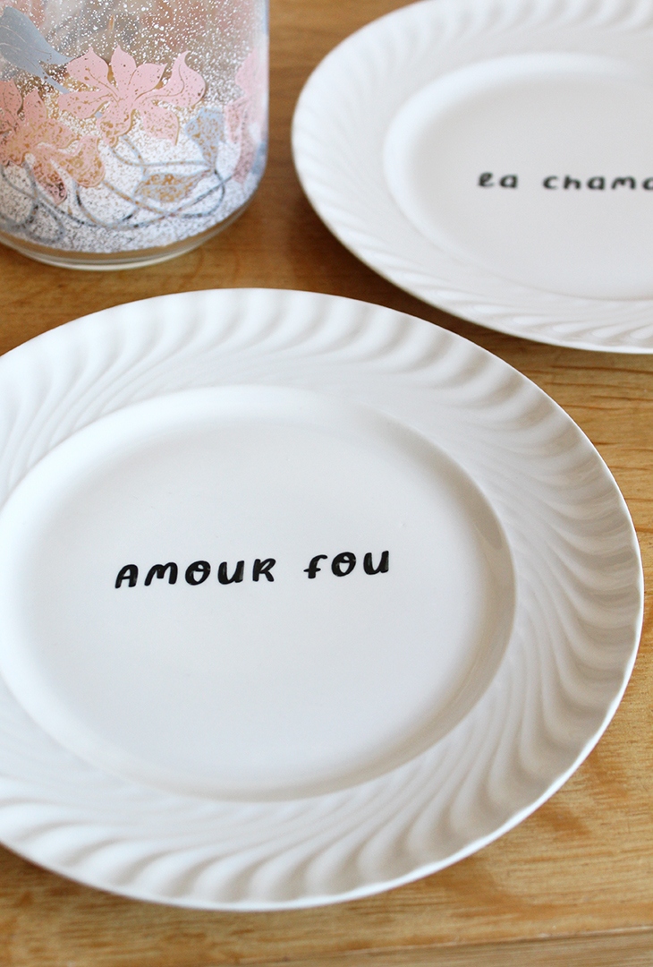 Duo assiettes à dessert Chamade Amour – Image 3