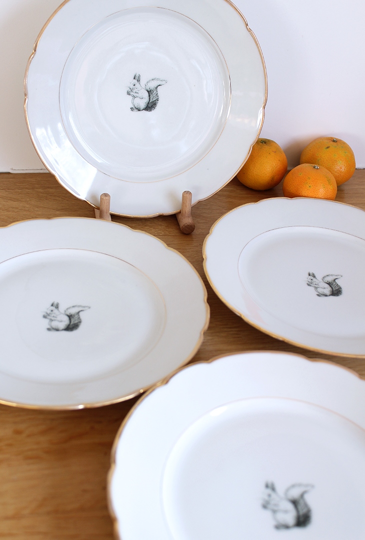 Service 4 assiettes Écureuils – Image 3