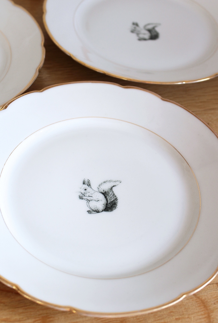 Service 4 assiettes Écureuils – Image 2