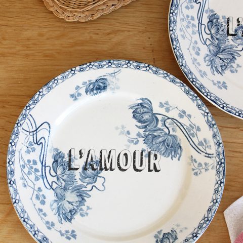 Duo assiettes à dessert L'Amour