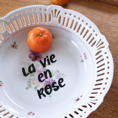 Corbeille à fruits La vie en rose