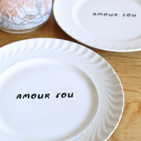 Duo assiettes à dessert Amour fou