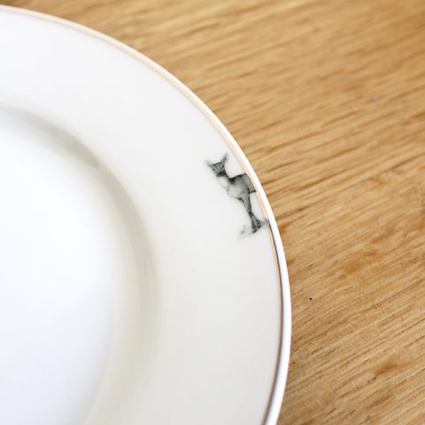 Service 6 assiettes à dessert Biche