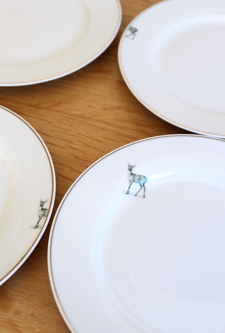 Service 6 assiettes à dessert Biche – Image 2