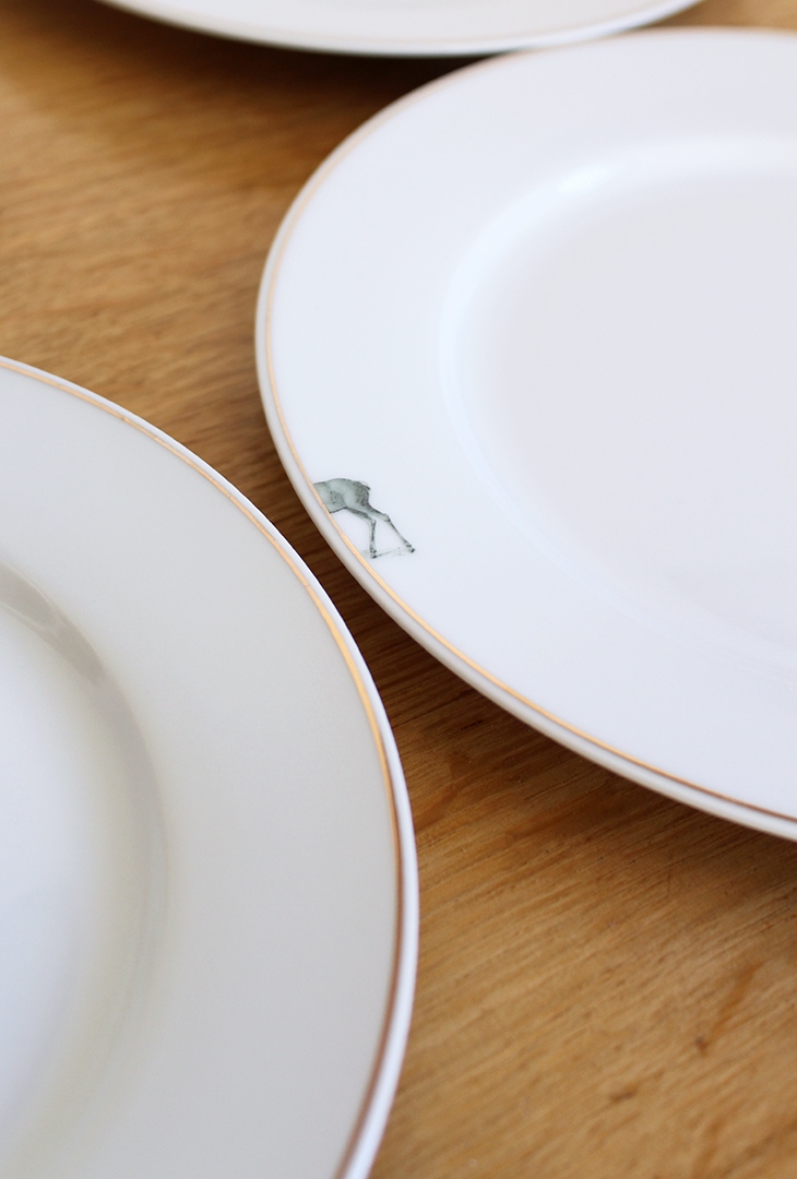 Service 6 assiettes à dessert Biche – Image 3