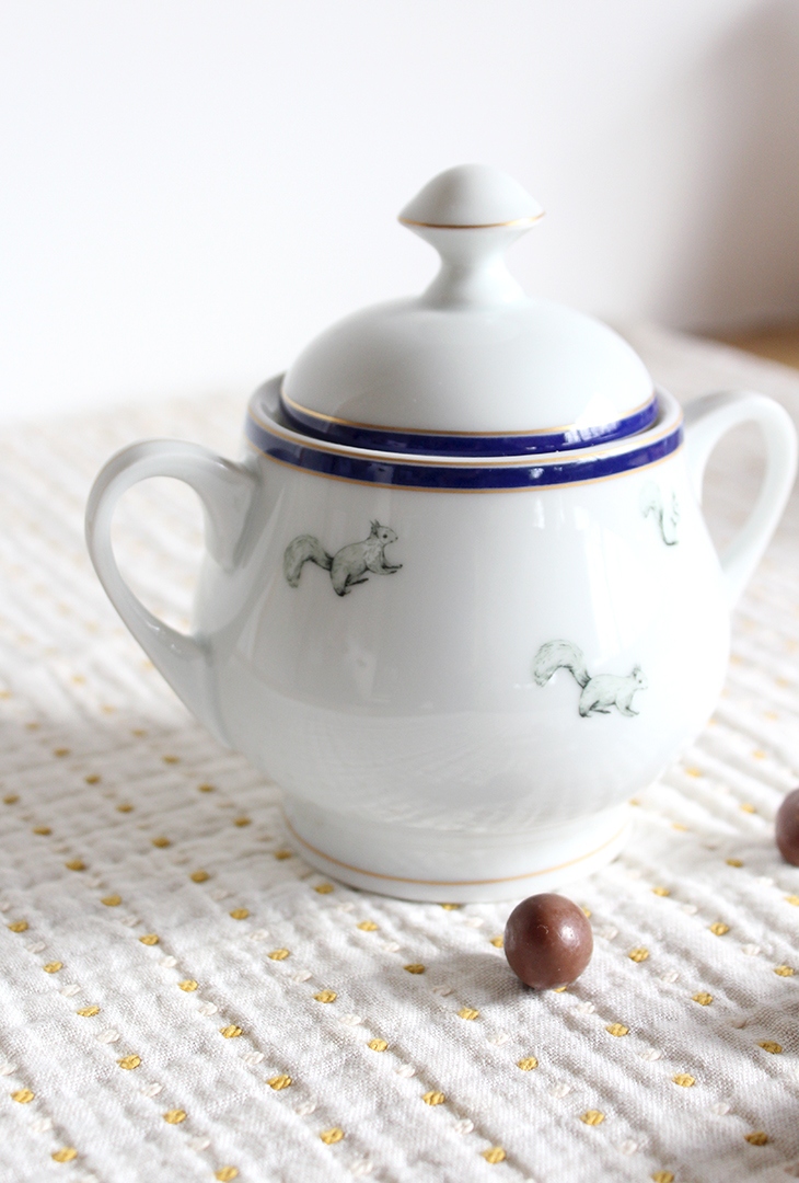 Sucrier bleu Écureuils