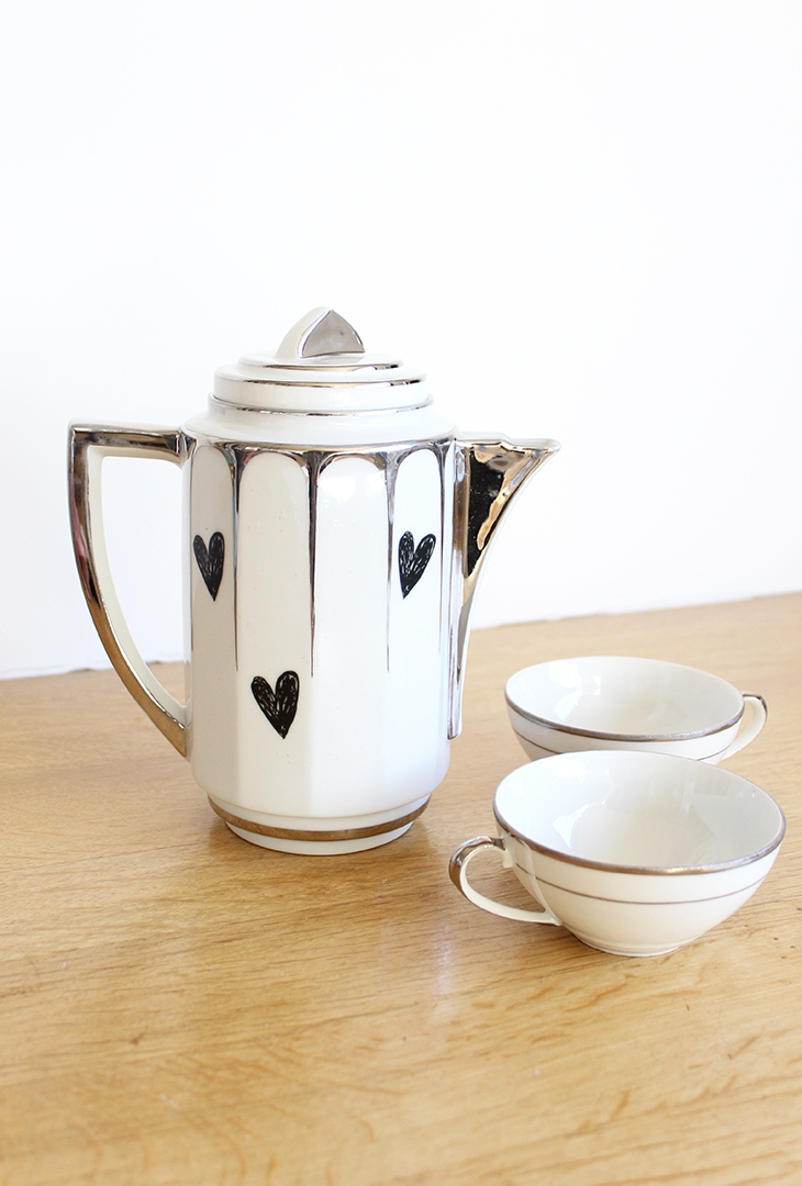 Théière argentée Cœurs – Image 2