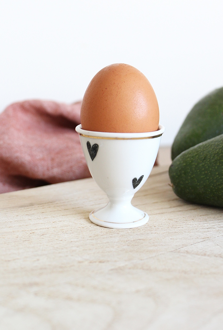 Coquetier liseré doré Cœurs – Image 2