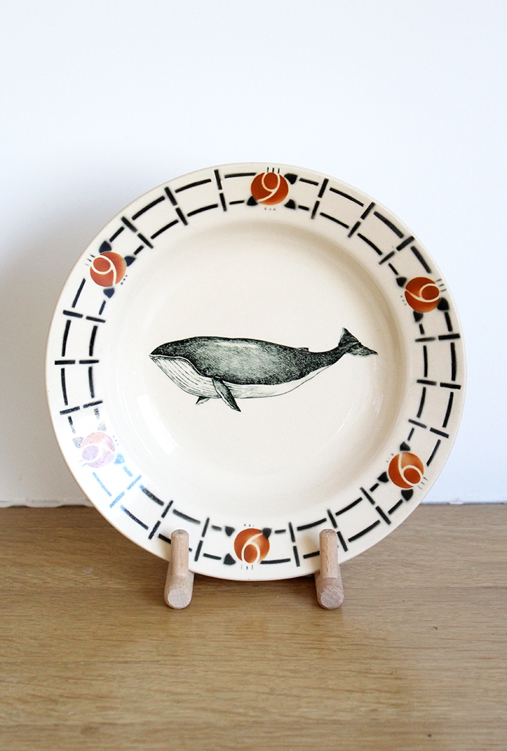 Assiette creuse Baleine