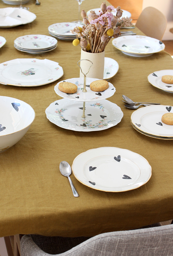 Service 4 assiettes à dessert Cœurs – Image 4