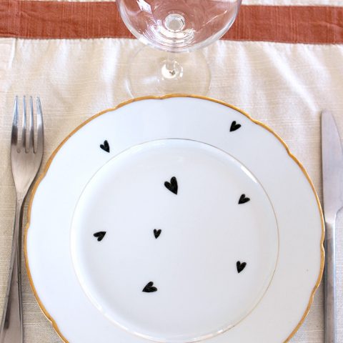 Assiette multi Cœurs