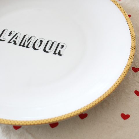 Assiette plate l'Amour