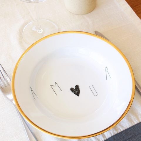 Assiette creuse Amour