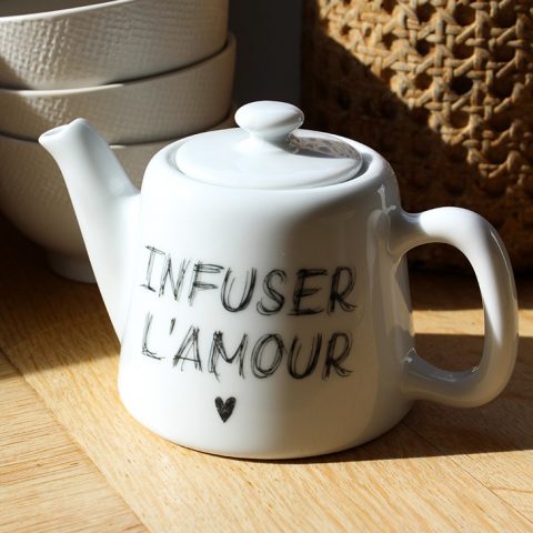 Mini théière Infuser l'amour