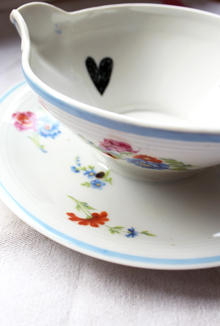 Saucière Cœurs bleue – Image 3