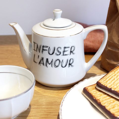 Mini théière Infuser l'amour or