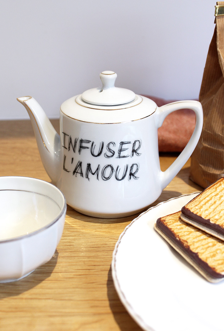 Mini théière Infuser l'amour or