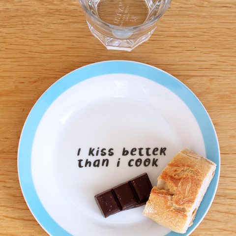 Assiette à dessert Kiss