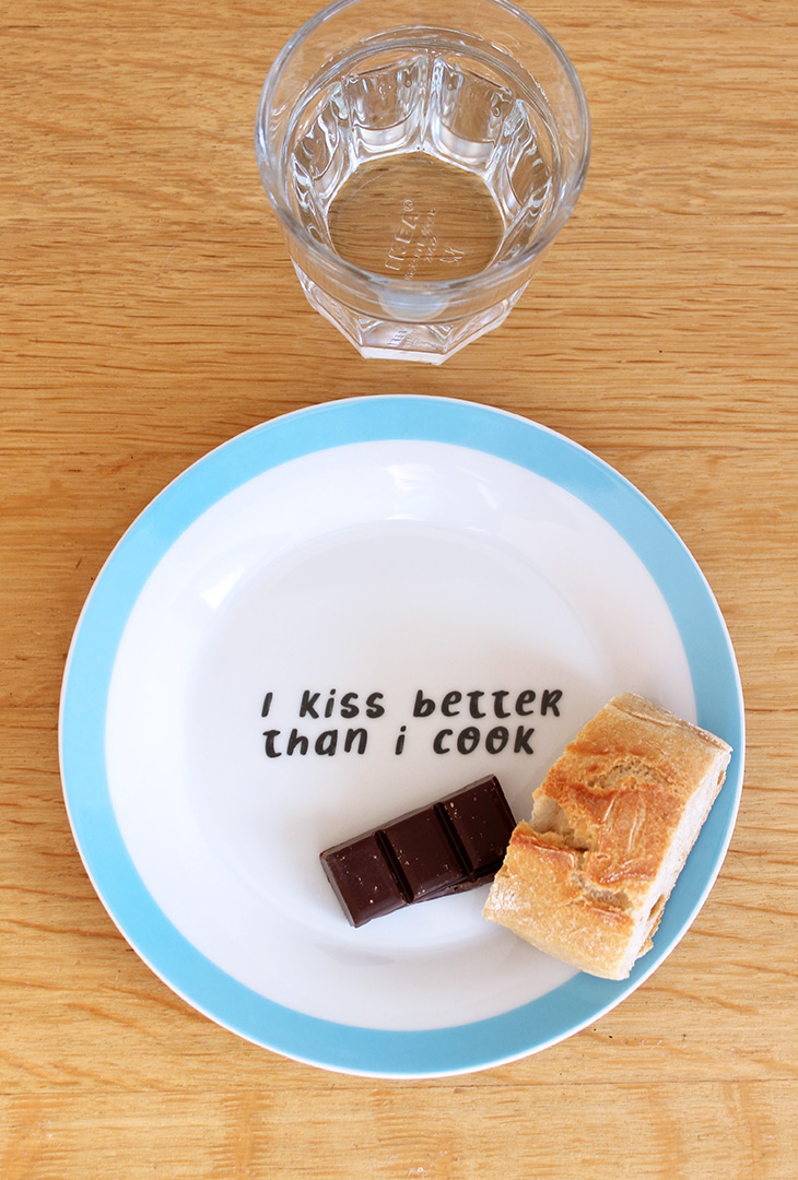 Assiette à dessert Kiss