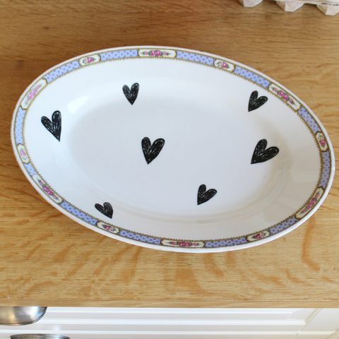 Plat ovale Cœurs