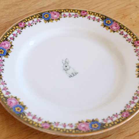 Assiette à dessert Lapin