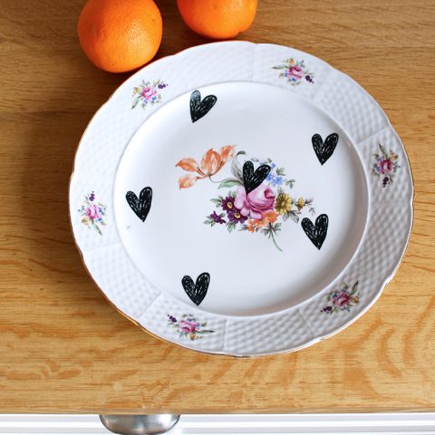 Plat fleuri Cœurs