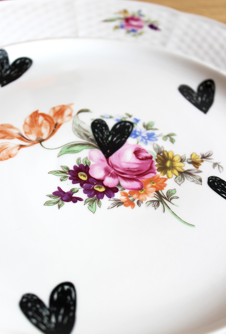 Plat fleuri Cœurs – Image 3
