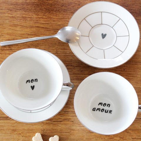 Duo tasses Mon cœur Mon amour