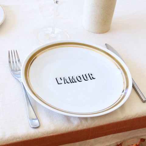 Assiette rétro L'amour