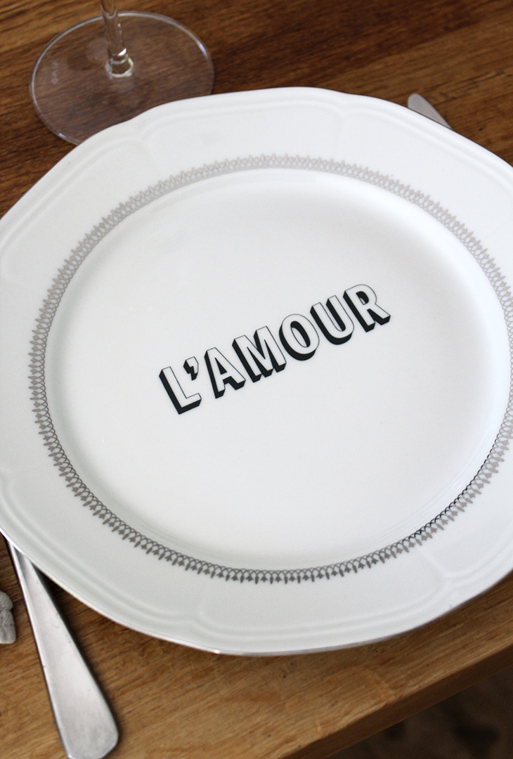 Assiette L'amour argent – Image 3