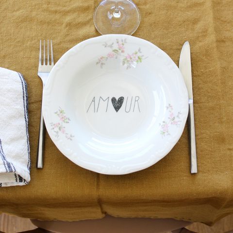 Assiette creuse Cœur Amour