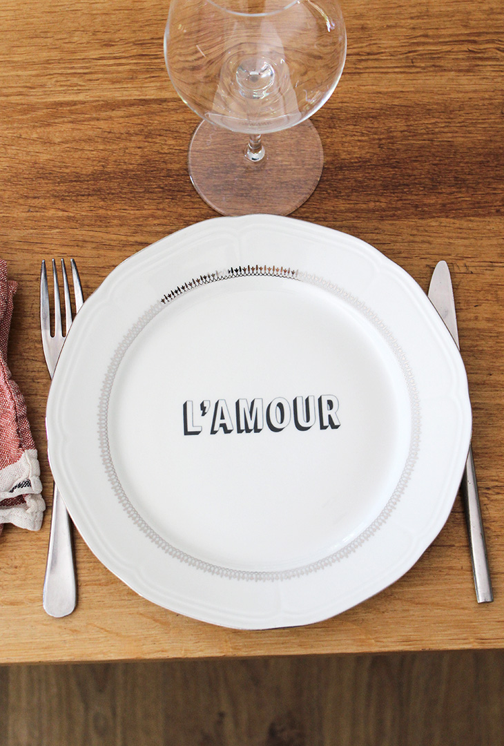 Assiette L'amour argent – Image 2