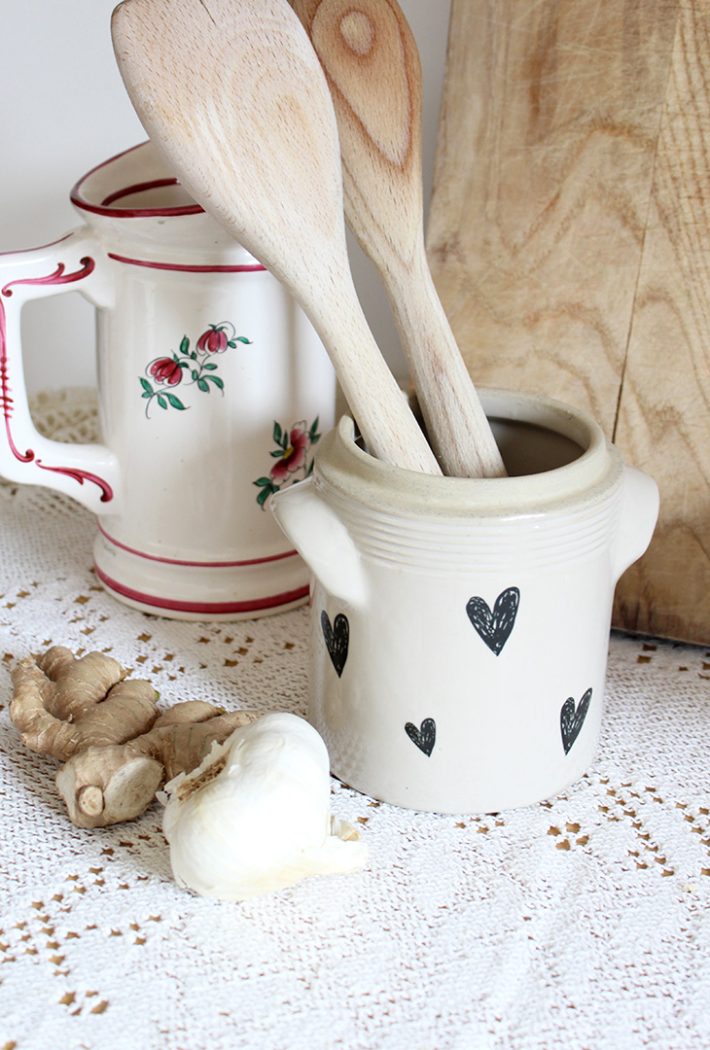 Pot Cœurs grès