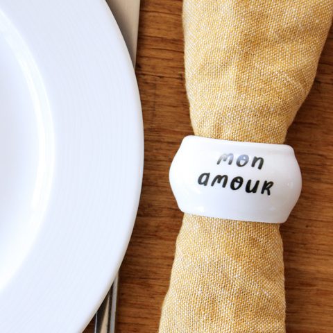 Rond de serviette Mon amour