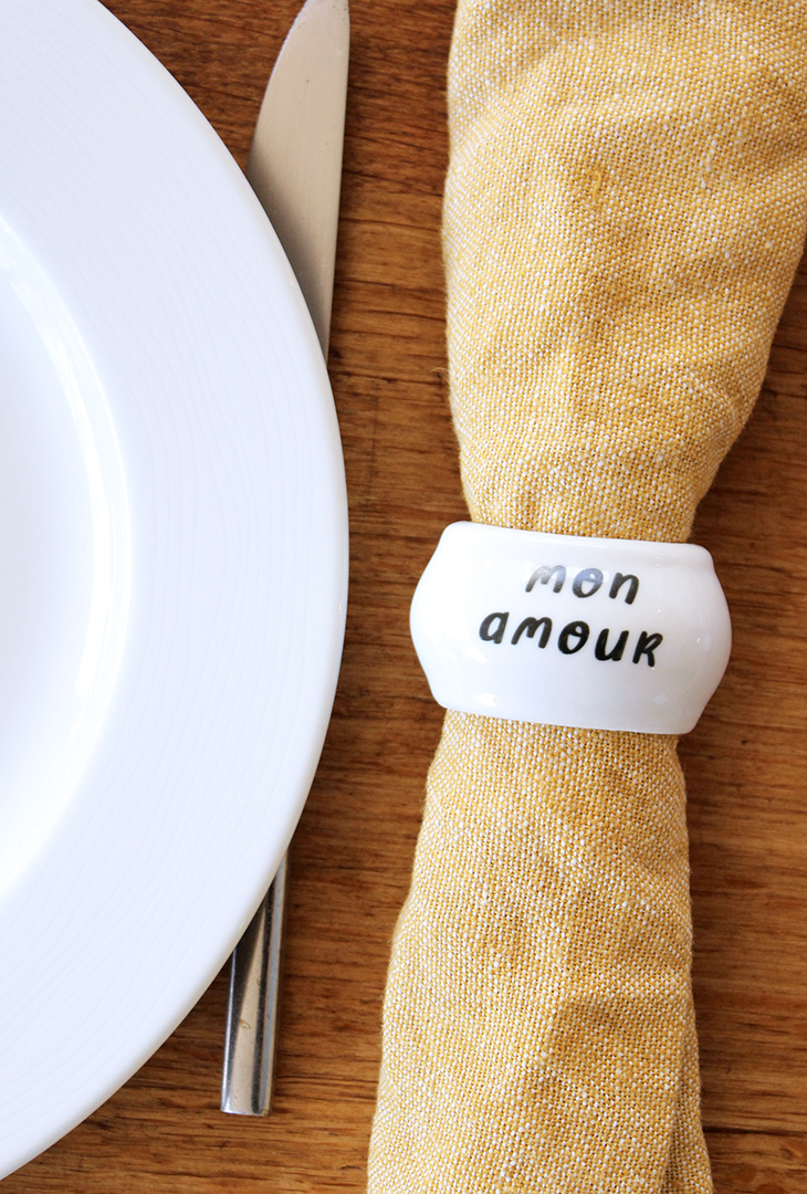 Rond de serviette Mon amour