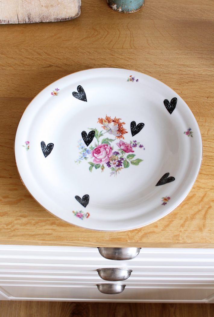 Plat fleuri Cœurs