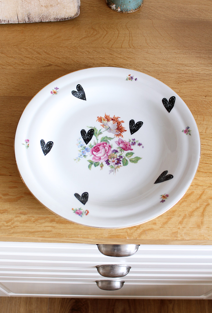 Plat fleuri Cœurs