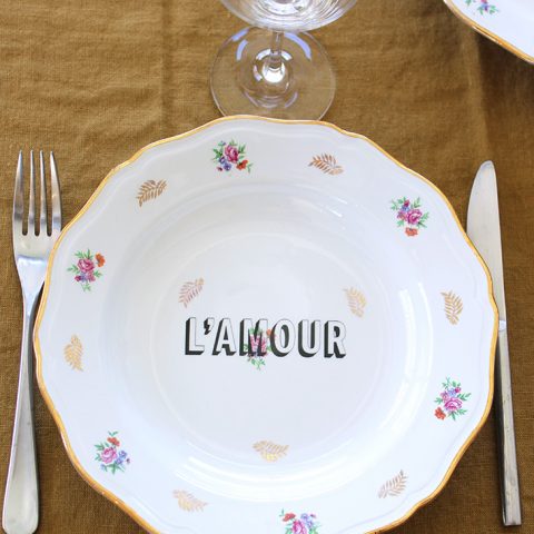 Assiette creuse l'amour