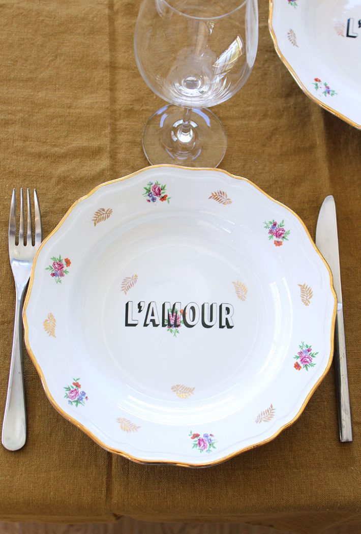 Assiette creuse l'amour