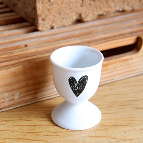 Coquetier blanc Cœur