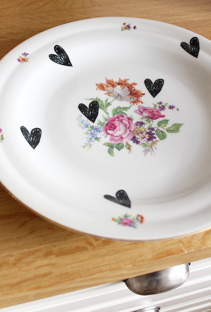 Plat fleuri Cœurs – Image 2