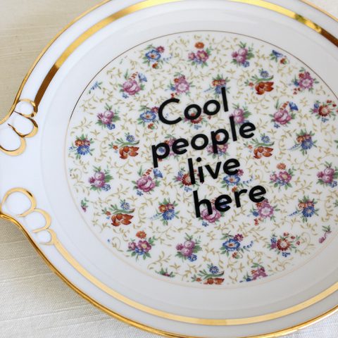 Plat fleuri Cool people