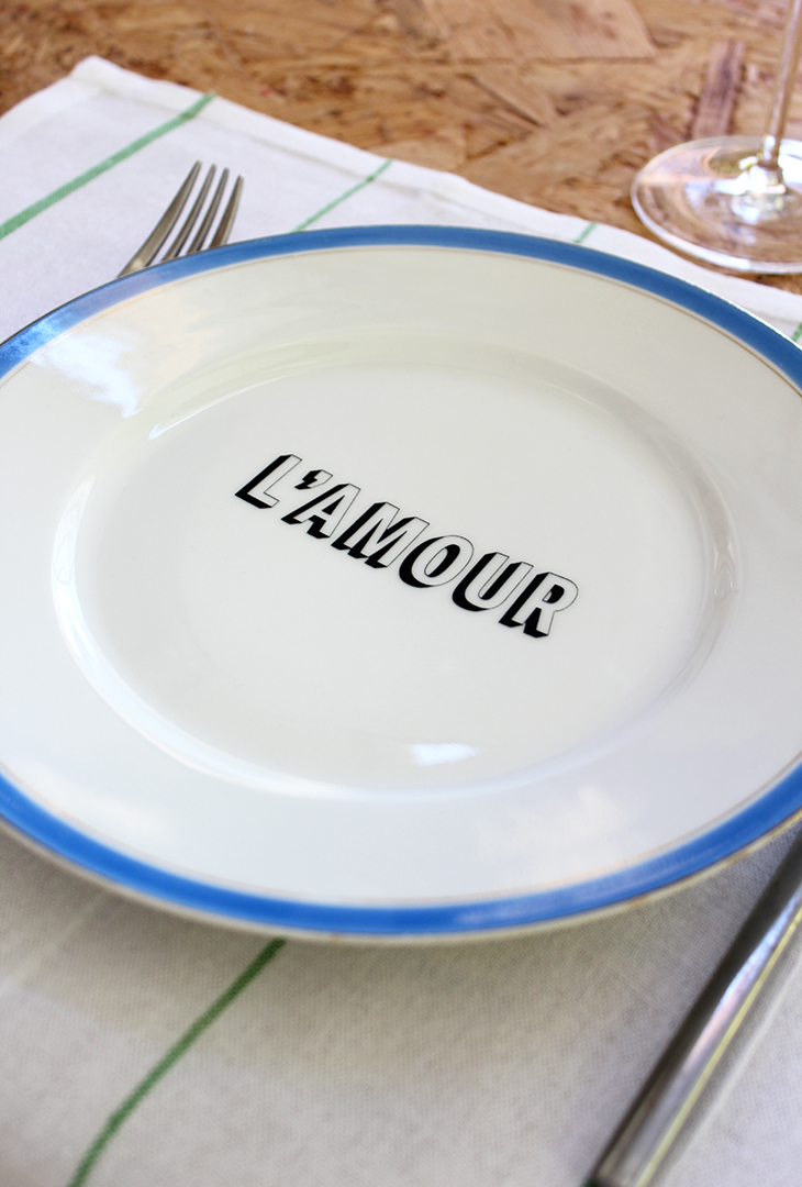 Assiette bleue L'amour – Image 2